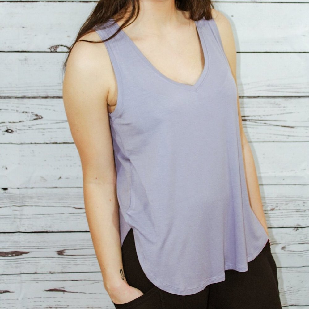 Romantic Lavender V-Neck Tank